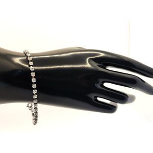 Rhinestone Tennis Bracelet Single Strand